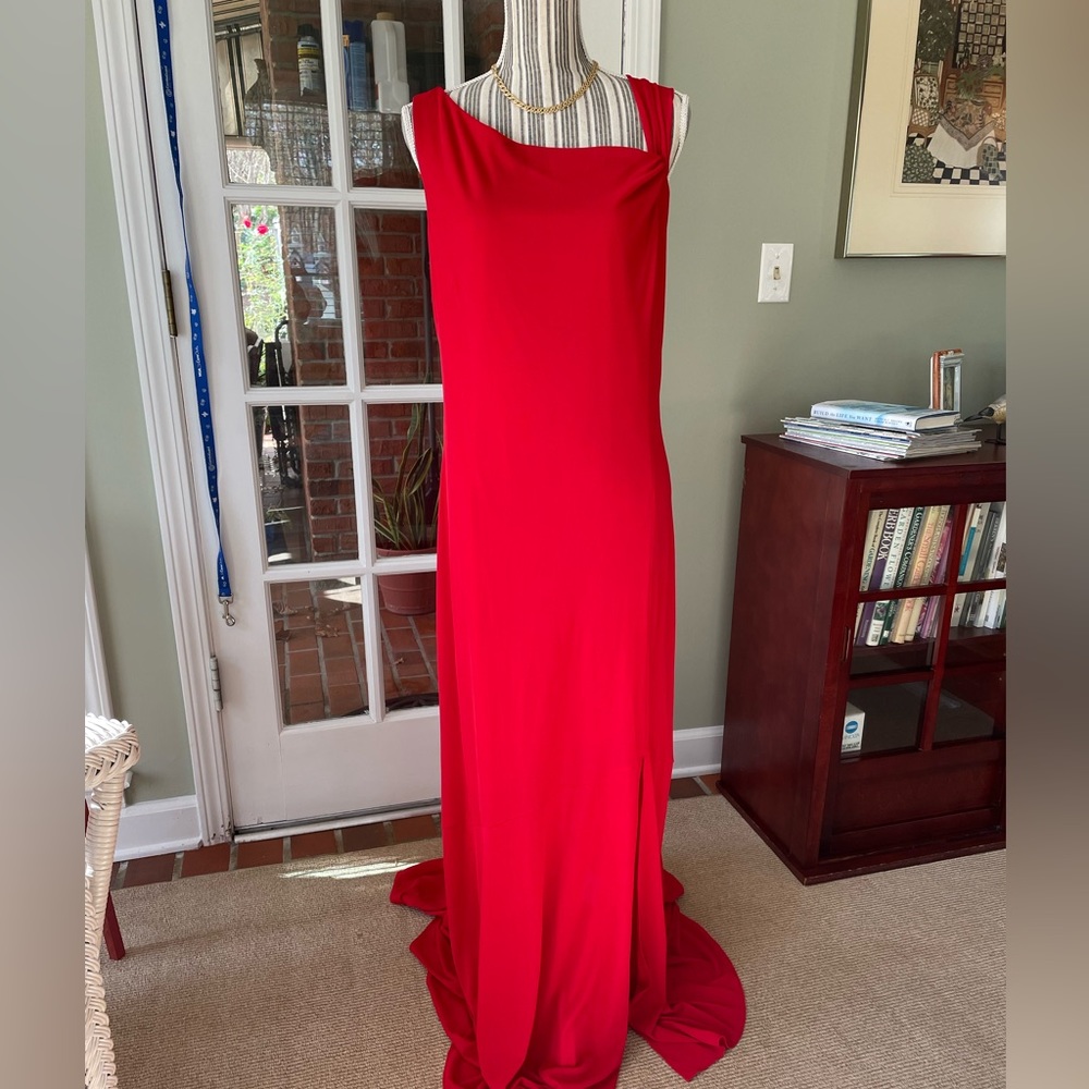TALBOTS RED PARTY DRESS. PT